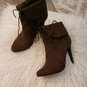 Olive Green Booties